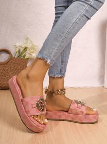Women's Fashion Outdoor Strap Thick Sole Slip-On Anti-Slip Embroidered Sandals