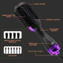Hot Air Comb For Styling, Volume And Straightening - Curling Comb In One Go, Professional Salon Hairdressing Tool, Fast Drying, Anti-Frizz, Achieve Salon Effect At Home, Best Gift For Women - US A Type Plug(110-127V) - View 4