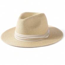 1 st. herrhatt med vävd kant och hög hatt för klänning