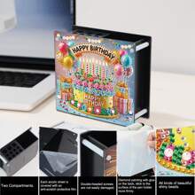 DIY Diamantmalerei-Set - Schmetterlings-förmiger Acrylstifthalter, asymmetrischer Insekten-Motiv Schreibtisch-Organizer Box für Bürodekoration, Schulanfang, Schulmaterialien, Federmäppchen, Stiftbeutel, Schultasche