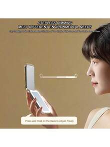 Gương trang điểm LED gập có đèn, điều khiển cảm ứng, sạc được, có thể gập lại và di động, gương trang điểm cầm tay du lịch có đèn, gương trang điểm LED nhỏ gọn, thích hợp cho du lịch, trang điểm, sử dụng tại nhà, gương trang điểm hai mặt phóng đại bỏ túi unisex, có thể gập lại, có thể bỏ vào ví, món quà tuyệt vời cho phụ nữ/mẹ, lý tưởng cho Ngày Valentine và Ngày của Mẹ, trang trí nhà cửa, trang trí phòng học, đồ dùng học tập - Nhiều màu - Xem 5