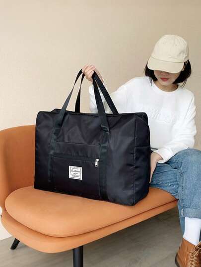 1 件轻便可折叠旅行袋，大容量防水储物袋，可折叠涤纶旅行收纳袋，男女通用，可装行李、衣服、周末/海滩/健身房/学校，适合学校、学校配件、学校用品的四季包