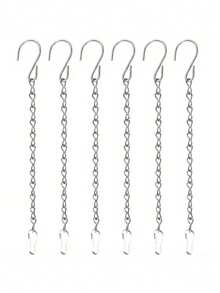 2 件黑色花盆链，用于悬挂篮子装饰、鸟笼铁链、招牌链、家居装饰、房间装饰、墙壁装饰 - 彩色 - 查看 11