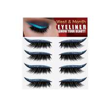 European And American Four Pairs Of Eyelashes Eyeliner Stickers Glue-Free Self-Adhesive Frozen Strips Curling False Eyelashes - 黑色 - 查看 6