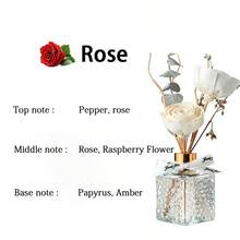 1 Set Aromatherapy Diffuser Kit (Includes Dried Flowers, Rattan), Indoor Fragrance Therapy, Natural Plant Mixed Essential Oil, Home Decor Fragrance, Flammeless Rattan Sticks Incense Decor, Long-Lasting Aroma, Suitable For Gifts, Birthdays, Christmas, For Indoor Bedroom, Study, Living Room, Bathroom, Etc.