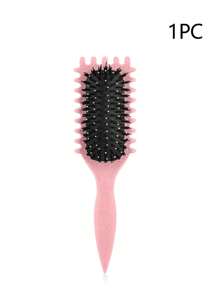1pc New Curling Brush, 2025 Latest Wild Boar Fleece Styling Brush, Curling Brush, Suitable For All Styles And Women Curling Boys Valentine's Day Heart Shaped Women's Valentine's Day T-Shirt Valentine's Day Heart Shaped Decorative Knitwear