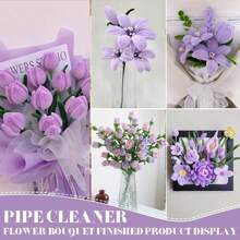 200 piezas de limpiapipas en colores lila claro, lavanda, morado oscuro, rojo, verde nieve, color jade púrpura y color orquídea púrpura. Manualidades y limpieza de limpiapipas de Navidad, suministros de artesanía y decoración de artes y manualidades.