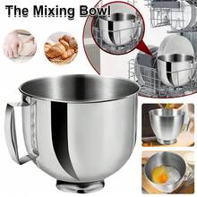 Premium 5QT Stainless Steel Mixing Bowl With Handle, Compatible With KitchenAid Stand Mixers, Durable For Baking & Cooking, Kitchenaid Mixer Accessories - Silver - View 2