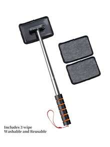 1pc/3pcs/5pcs Windshield Cleaning Tool Set - Extendable & Detachable Handle, Microfiber Cloth Car Glass Cleaning Brush, Car Windshield Squeegee, Suitable For Auto Detailing, Windshield, Truck, SUV, RV And Home Windows, Car Cleaning Kit, Car Glass Cleaner, Windshield Cleaner