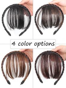 Synthetic Wig Children Bangs Natural Fake Bangs Hair Piece Clip Long Wig Synthetic Hair Band Bangs Headband Headbands For Children Kids, 1PC - Multicolor - View 6