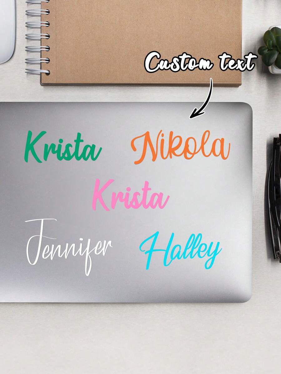 Productos de adquisición: Calcomanías con nombre de portátil, calcomanías con nombre de computadora, pegatinas con nombre de portátil, calcomanías de portátil, calcomanías de tableta, tazas con calcomanía de nombre personalizado, útiles escolares, de vuelta a la escuela - Multicolor - Ver 1