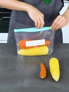 90 个密封食品储存袋，加厚冰箱冷冻袋，可微波炉加热，可重复使用，适合整理（有 60 个、50 个、45 个、30 个、20 个、15 个、10 个可供选择）