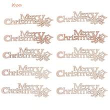 10pcs/20pcs/30pcs, Merry Christmas Wooden Letter Ornament - Perfect For Home Decor And Holiday Celebrations,Christmas - Multicolor - View 6