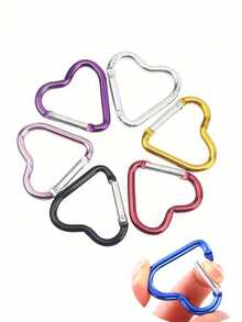 4件装铝制星形登山扣创意弹簧钩钥匙扣户外露营徒步配件旅行必备品