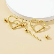 2pcs Fashionable Sexy Hollow Heart-Shaped Nipple Rings