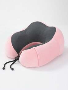 1pc Travel Pillow, Particle Hooded U-Shaped Pillow, Multifunctional Neck Pillow, Airplane Nap Hooded Neck Pillow Travel Essentials Travel Accessories Vacation Summer Holiday Back To School Travel Pillow Neck Bag For School School Accessories School Stuff - Multicolor - View 3