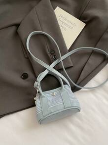 1 pieza Bolso de mano dulce de PU con apertura y cierre magnético, nueva bolsa de jardín, mini bolso de mensajero de hombro lindo y femenino, nicho de alta gama, pequeña bolsa de mano, correa de hombro cómoda adecuada para viajes diarios y compras, un regalo perfecto para niñas