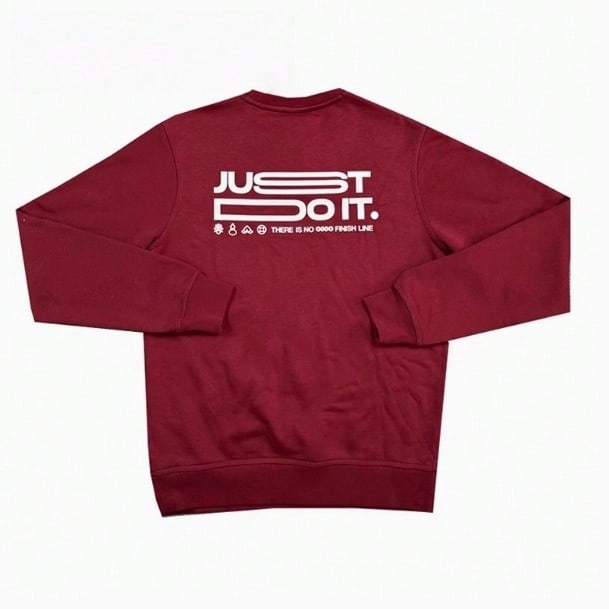 Nike 男士户外运动休闲舒适圆领套头长袖保暖卫衣，带刺绣Logo，建议购买大一码。 - 紅色 - 查看 5