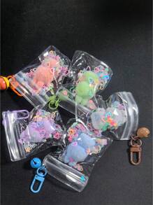 Cute Transparent Design Jingle Bell Keychain, Pendant, Hanging Charm For Party Gift, Graduation Gift, Eid Al-Adha Gift, Pocket Decoration, Rattle Keychain