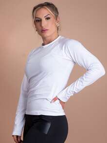 Women's Shirt UV+50 Sun Protection Long Thermal Second Skin Shirt Winter And Summer Fashion Promotion Blouse F7 NEW STYLE - 白色 - 查看 2