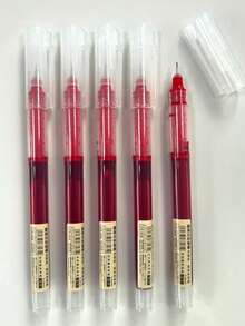 Gel Pen, Extra Fine 0.5mm Financial Gel Pen Black Blue Red Ink Pen Refill Stick Straight Ink Pen Straight Liquid Pen, Pen Case Set Suitable For School Office Exam Supplies Stationery, Back To School Season, School Supplies. - one-size - View 17