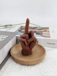 1 件有趣的中指形状香薰蜡烛，创意粗鲁手势香薰蜡烛，家居装饰，瑜伽、节日、婚礼、母亲节的新奇礼物 - 彩色 - 查看 11