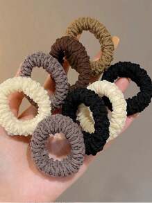 5/10/20 piezas Lazos de pelo extra elásticos y anchos, scrunchies sin arrugas y sin costuras para peinados de coleta, diseño resistente y minimalista