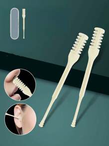 2pcs Double-Headed Nose Hair Trimmer, Nose Hair Scissors, Upgraded Version 2 In 1 Manual Nose Hair Trimmer, Double-Sided Nose Hair Cutter, Nose Hair Removal Tool, 360° Rotating Nose Hair Cleaner, Portable And Easy To Use, Suitable For Women And Men