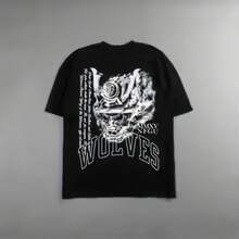 DARC WOLVES Lightning Wolves Mens Oversize T Shirt Darcsport Vintage Outdoor Tee Hip Hop Streetwear Loose (1)Pm 220G Cotton T-Shirt – Durable Yet Soft Blending Street, Retro, And Minimalist Vibes – Perfect For Daily Wear, Work, Weekend Outings, Or Lounging – I Gift For Him Or Her, Birthday, Annrsary, Or Just Because - 黑色 - 查看 1