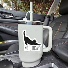 今天不是猫做你自己，适用于书籍、杯子、平板电脑等，一次性贴纸学校用品，返校