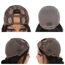 U Part Wig Human Hair Straight Bob Wigs For Women Brazilian Remy Hair Short Bob Human Hair Wigs Clip In U Part Wig Human Hair Extensions - Natural Black - View 11