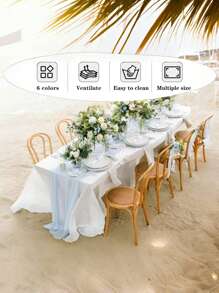 1 Piece White 90-Inch Round Tablecloth: Wrinkle-Resistant And Washable Banquet Tablecloth; Spill-Proof High-Density Fabric Tablecloth Suitable For Wedding Events And Daily Household Use.