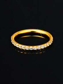 1 Piece/2 Pieces/4 Pieces Of Hypoallergenic 316L Stainless Steel Gold Nose Ring, Inlaid With 5A Grade Zirconia Women's Body Jewelry Nose Ring, Suitable For Multiple Body Piercing Jewelry Gifts Such As Earlobes, Ear Rings, Nose Septum Rings, Perforated Rings, Earrings, Etc.