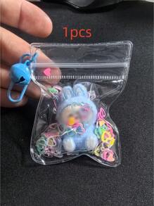 Cute Transparent Design Jingle Bell Keychain, Pendant, Hanging Charm For Party Gift, Graduation Gift, Eid Al-Adha Gift, Pocket Decoration, Rattle Keychain