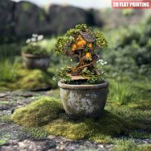 1 Stück 2D Acryl Gartenstecker, moderner Fairy Garden Bodenaufsatz, Osterdekoration, aus Kunststoff gefertigt, geeignet für Outdoor-Pflanzen und Töpfe, ideal für Familie und Freunde, zufälliger Stil