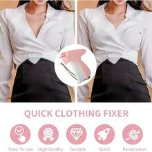 1 Set Micro Label Gun, Upgraded Fine Needle Gun, Cardless Mini Needle Gun, Quick Cloth Repair Sewing Tool Kit, Includes 5 Needles, 500 Black & 500 White 5mm Mini Fasteners - Multicolor - View 6