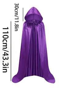 Mantello da adulto per Ognissanti, mantello della morte in tessuto colorato, mantello di demone mago, veste da mago medievale, mantello del Grim Reaper, accessorio da bar e discoteca, costume da festival