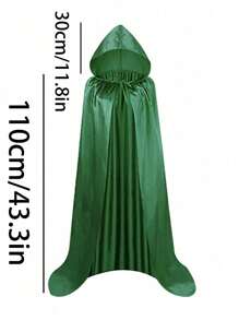 Mantello da adulto per Ognissanti, mantello della morte in tessuto colorato, mantello di demone mago, veste da mago medievale, mantello del Grim Reaper, accessorio da bar e discoteca, costume da festival
