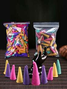 180/60 件家用宝塔形芳香香珠，天然香氛，适用于冥想、装饰、水疗、瑜伽、放松，多种香味，适用于客厅、卧室、浴室，持久除臭 - 20 件混合香味样品包可用