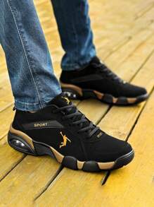 Populaire Air Cushion sportschoenen voor casual gebruik, modieuze effen sportschoenen voor heren, comfortabele antislip ademende zachte zool geschikt voor buitenactiviteiten, sportschool
