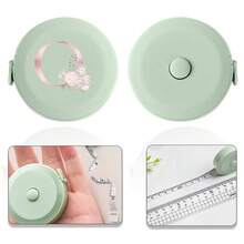 150厘米/60英寸迷你伸缩卷尺，双刻度柔性缝纫尺，带字母图案，便携式服装测量工具配件