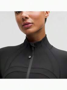 Define Jacket Nulu Women's Lightweight, Full Zip Running Track Jacket-For Yoga Gym Running-Sweat-Wicking-Yoga-All Seasons Sport-Spring/Summer-Autumn/Winter-Back To School - 黑色 - 查看 4