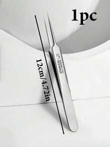 1 pieza Pinzas quitaespinillas y puntos negros de acero inoxidable - Herramienta antiacné sin fragancia, apta para cara y nariz, adecuada para piel normal - Herramienta profesional de cuidado facial para puntos blancos y negros