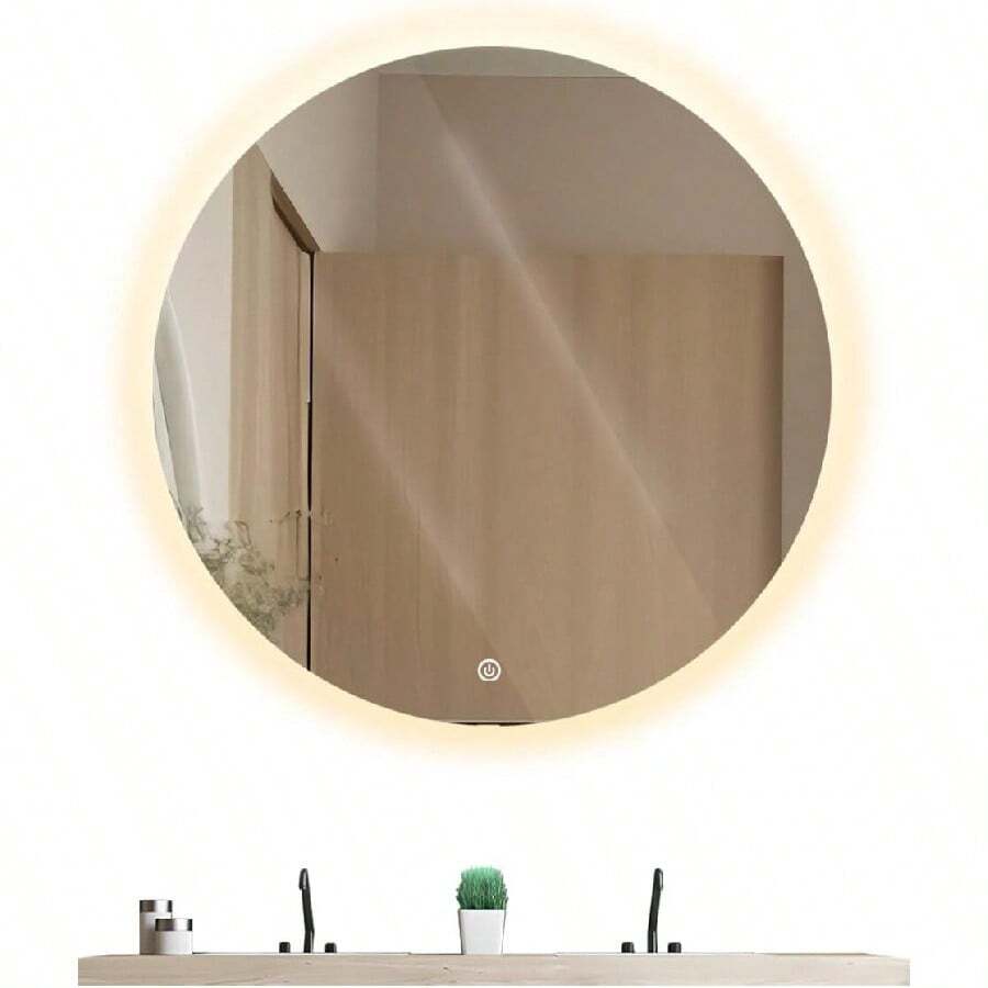 Espejo Inteligente de Baño Circular con Luz LED| Control Táctil, Montaje en Pared, Diseño Moderno y Elegante - 1 - Ver 1