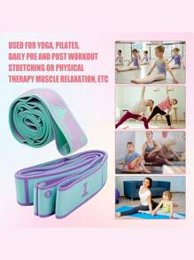 1pc Multi-Functional Yoga & Pilates Resistance Band, Portable Flexibility & Strength Training Tool Suitable For Beginners, Home Workout, Dance And Travel, Durable Polyester Material, Yoga Exercise, Adjustable Stretch Strap, Elastic Yoga Stretch Band, Physical Therapy Elastic Band, Stretch Dance Elastic Band