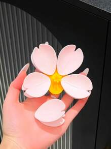 1set Cherry Blossom Petal Sealing Clip, 5 Clamps Sealer Clip For Snack Bread Food | Airtight Seal For Packaging Bag | Plastic Bag Clips | Decorative Magnets Funny 3D Flower Magnet For Office Kitchen Locker | Kitchen Gadgets | Home Storage And Organization