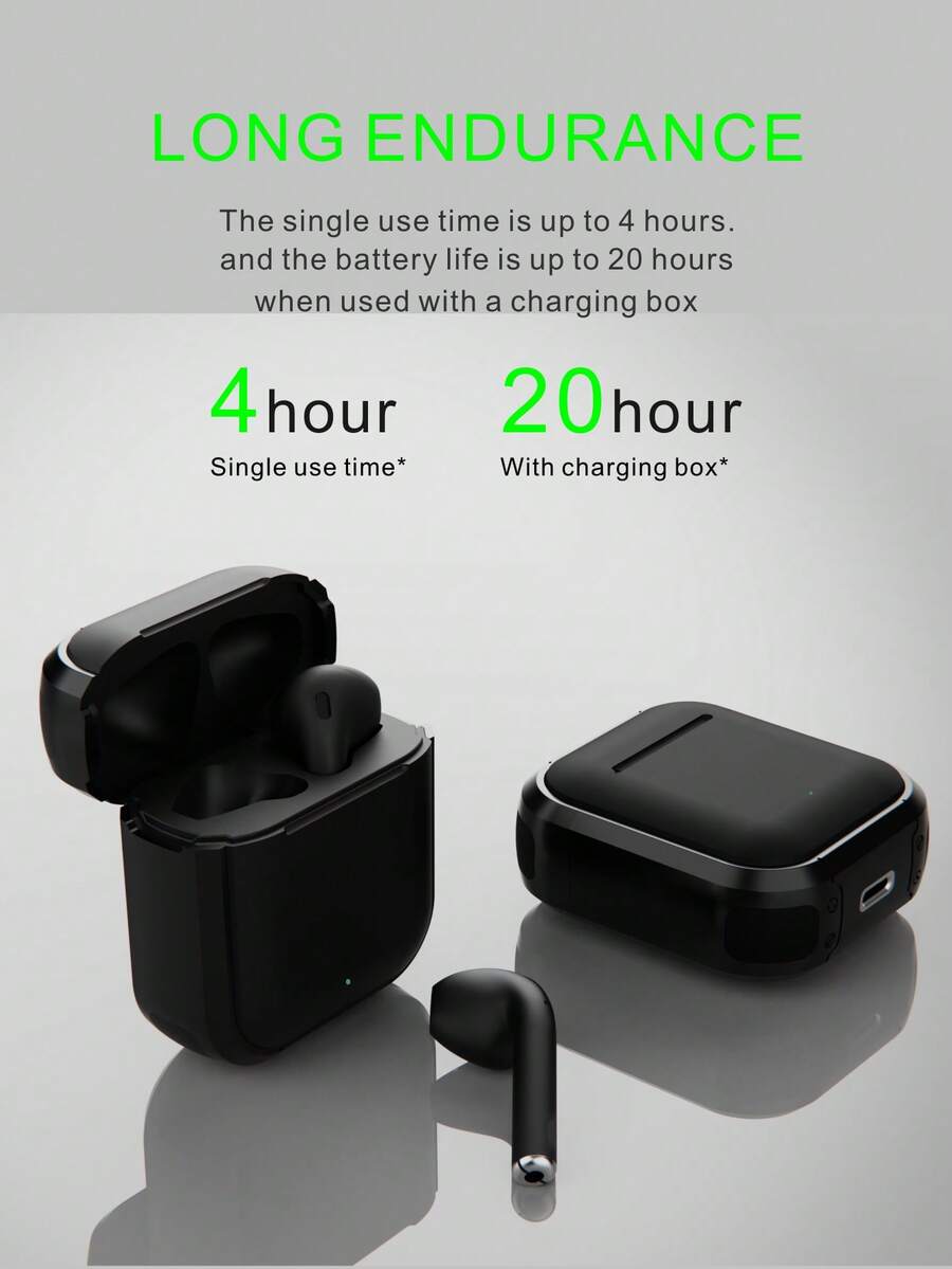 G03 Half In-Ear Wireless Earphones, 5.3, Sweat-Proof, Waterproof, Low Latency, Long Battery Life, Suitable For Office, Workout, Leisure, Gifts - Black - View 1