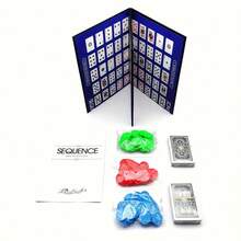 Classic Sequence Board Game - Updated Version, Fun Strategy Game For Families & Friends - Multicolor - View 6