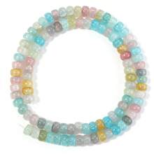 1 peça, aproximadamente 88 peças, contas redondas planas de vidro bicolores, 6x4 mm, multiestilos, moda casual, fofas, coloridas, feitas à mão, faça você mesmo, para pulseira, colar, joia, pingente, berloque de celular, chaveiro, contas de atacado