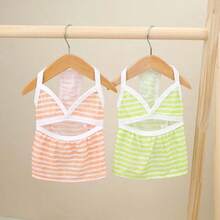 1 pieza Ropa de verano para mascotas, conjunto de bikini, traje de baño, ropa con estampado de playa para perros (Osos Teddy)